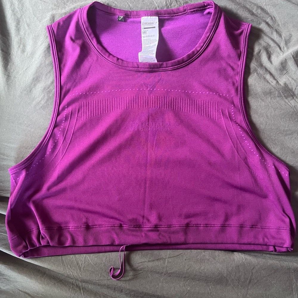 Gymshark Purple Crop Tank Workout Top EUC Medium